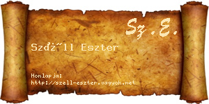 Széll Eszter névjegykártya